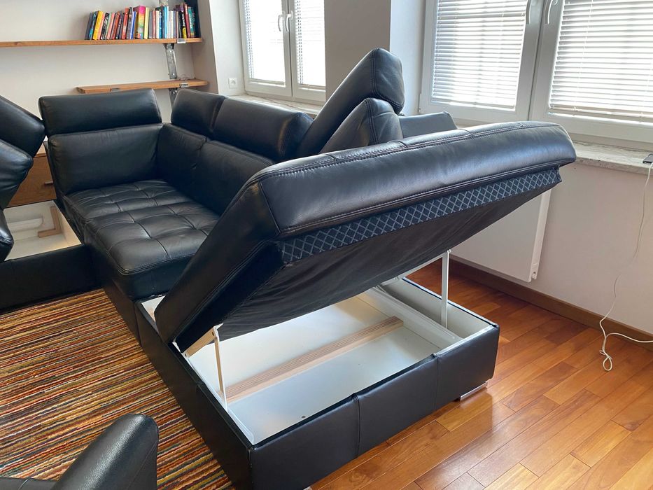 Skórzany narożnik / kanapa / sofa + fotel - cena detaliczna ~15 tys