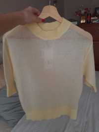 Sweterek bluzka bananowy cienki lekki na wiosnę/lato/jesień