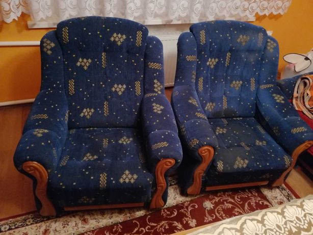 Fotele niebieskie granatowe