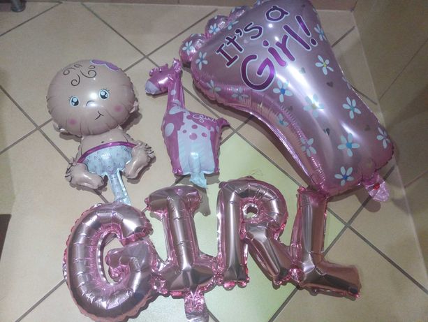 Balony na baby shower GIRL