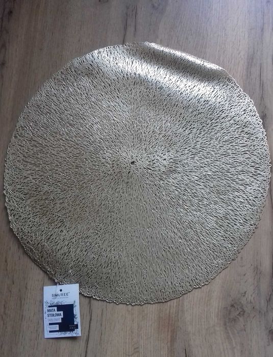 Podkładka na stół okrągła złota 38 cm