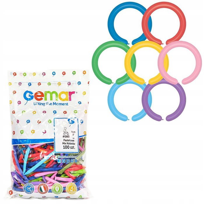 Balony do modelowania rurki włoskie 140 cm 100 szt.