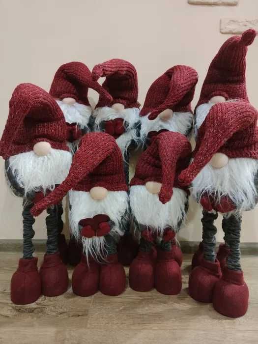 Скандинавський різдвяний гном на телескопічних ніжках 50-90 см