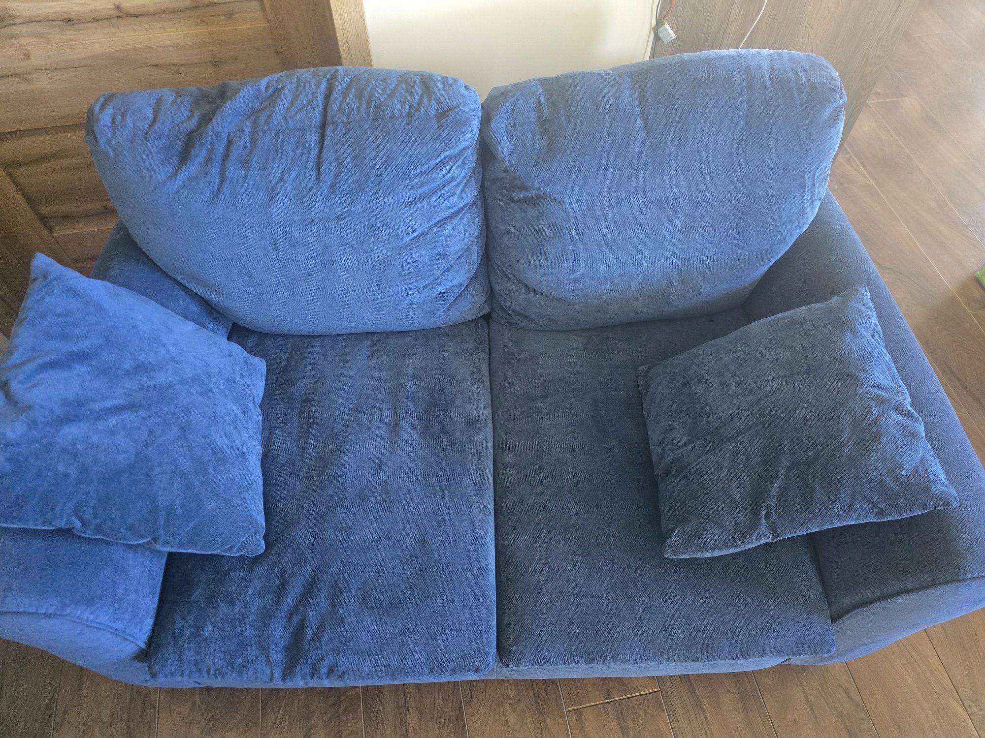 Kanapa sofa 2 osobowa niebieska jak nowa, Stan idealny