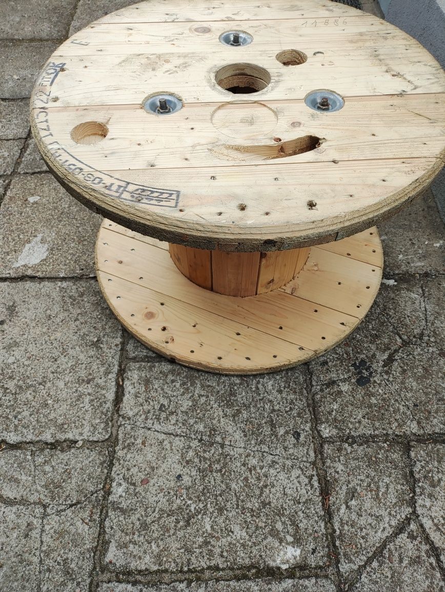 Bębeny drewno stolik ,70, 90cm