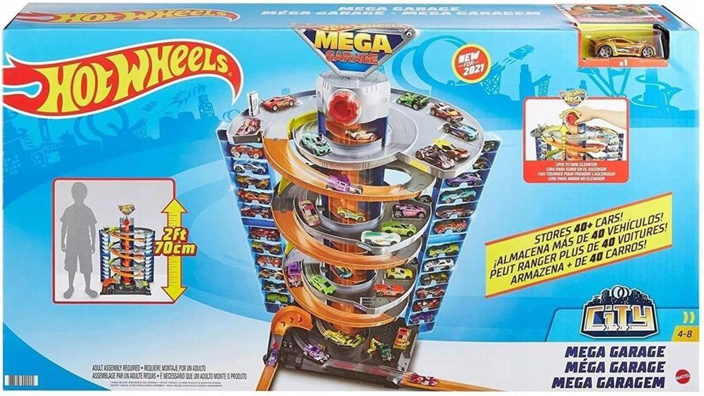 Hot Wheels City Zestaw Zakręcony Megagaraż pudełko,