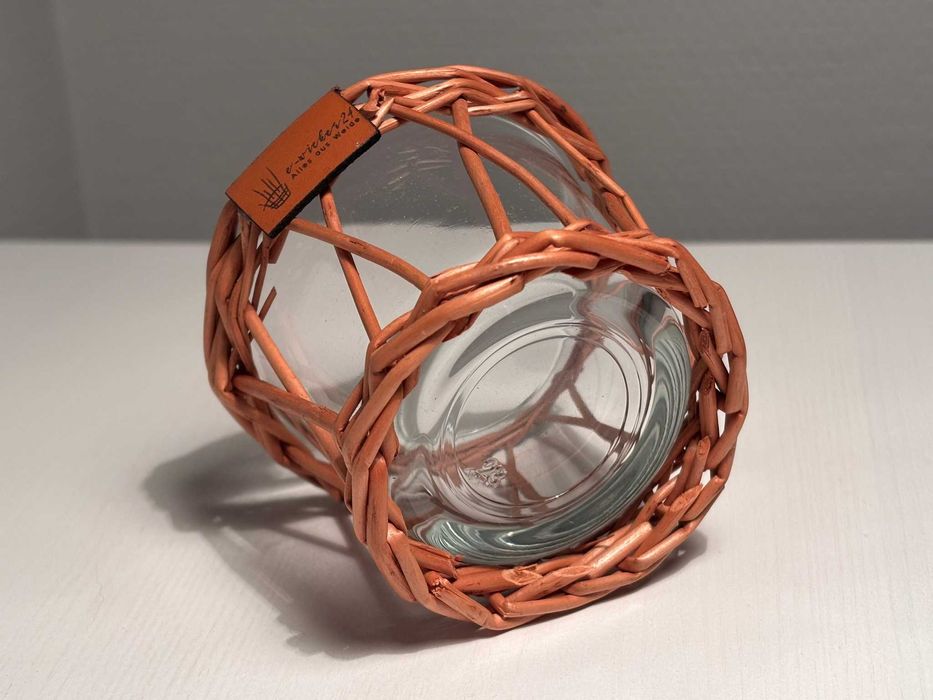 NOWA Osłonka na świeczkę/tealight w wiklinowej osłonce