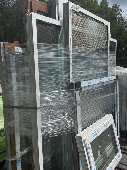 Okno antracyt  127x150  drzwi balkonowe taras okno witryna fix