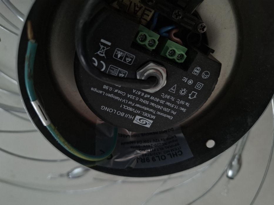 Żyrandol srebrny chrom