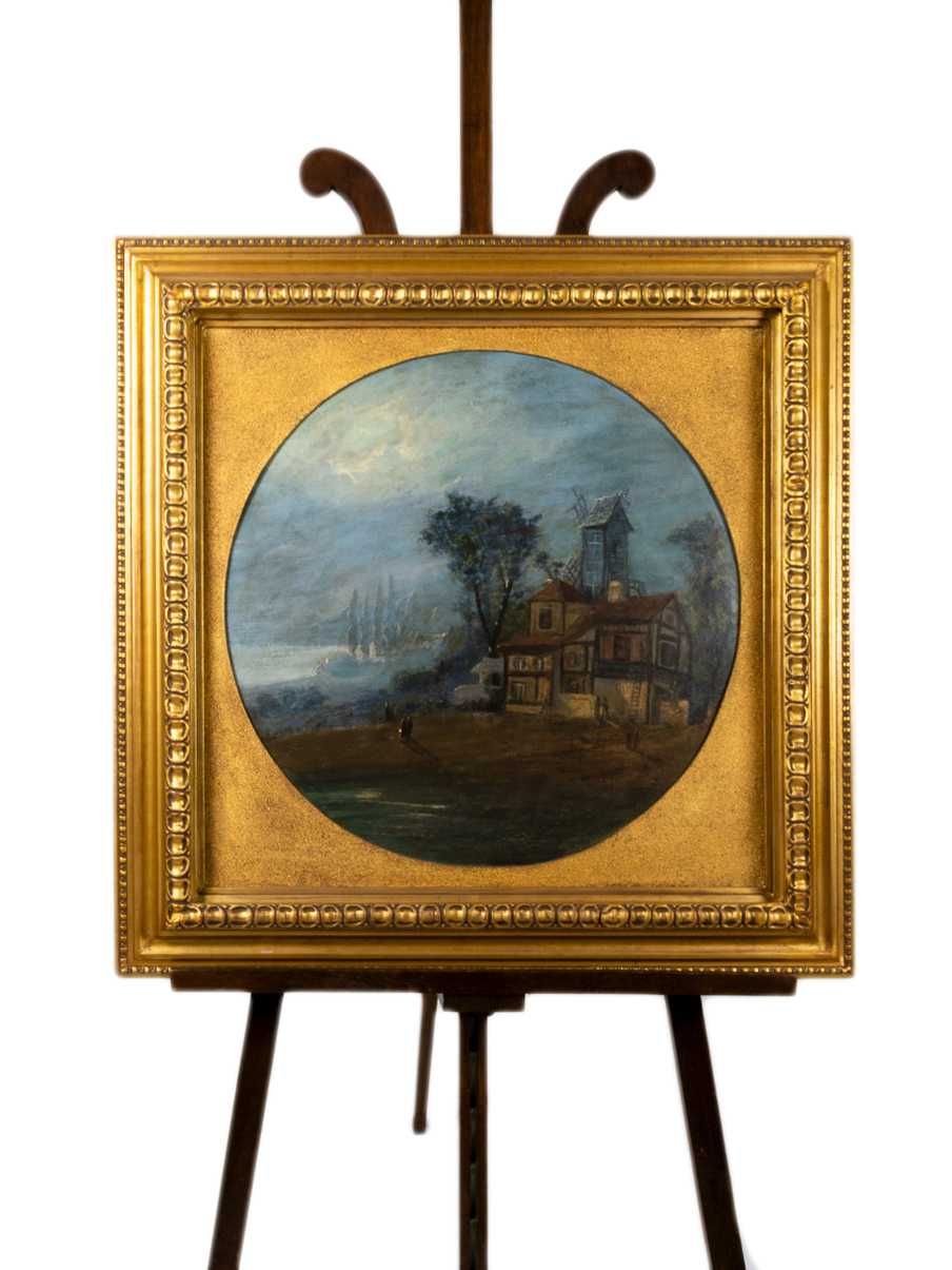 Pintura moinho Bretanha século XIX | Romantismo