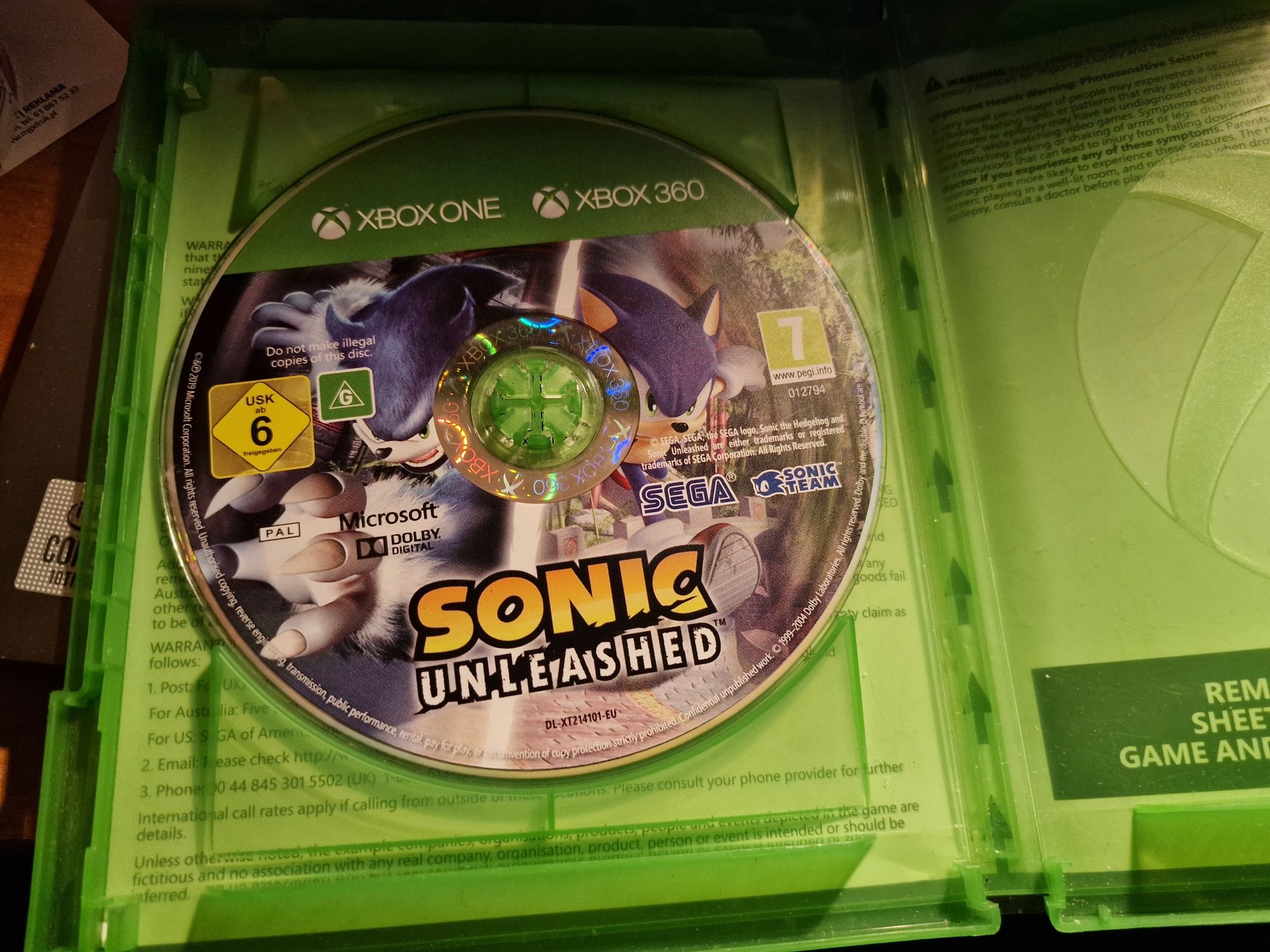 Sonic Unleashed Xbox One Unikat xbox 360