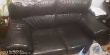 Sofa em pele  de sala de cor preto