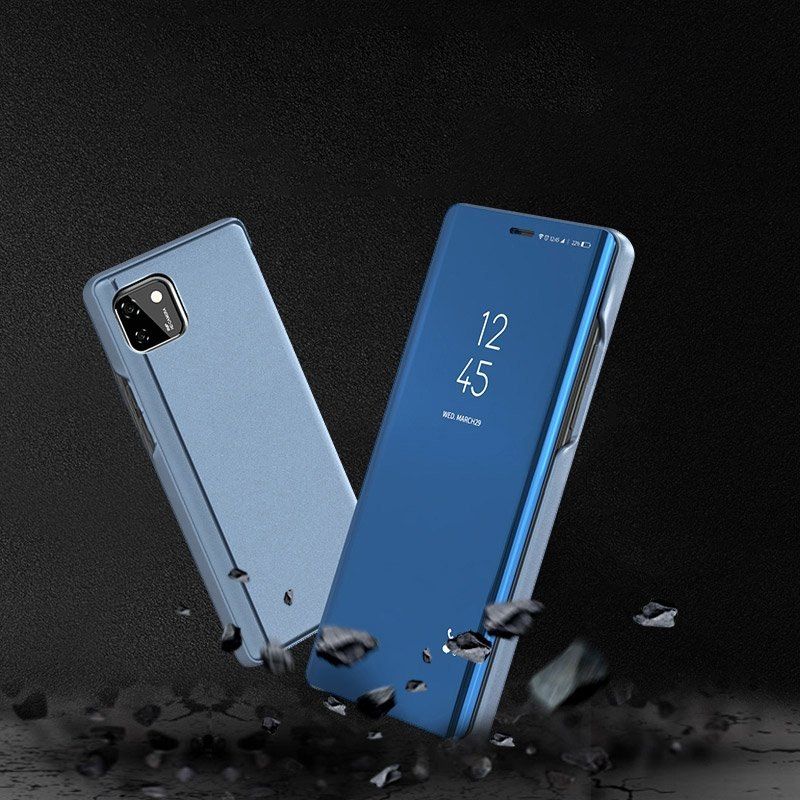 Etui Z Klapką Clear View Case Do Huawei Y5P Niebieski