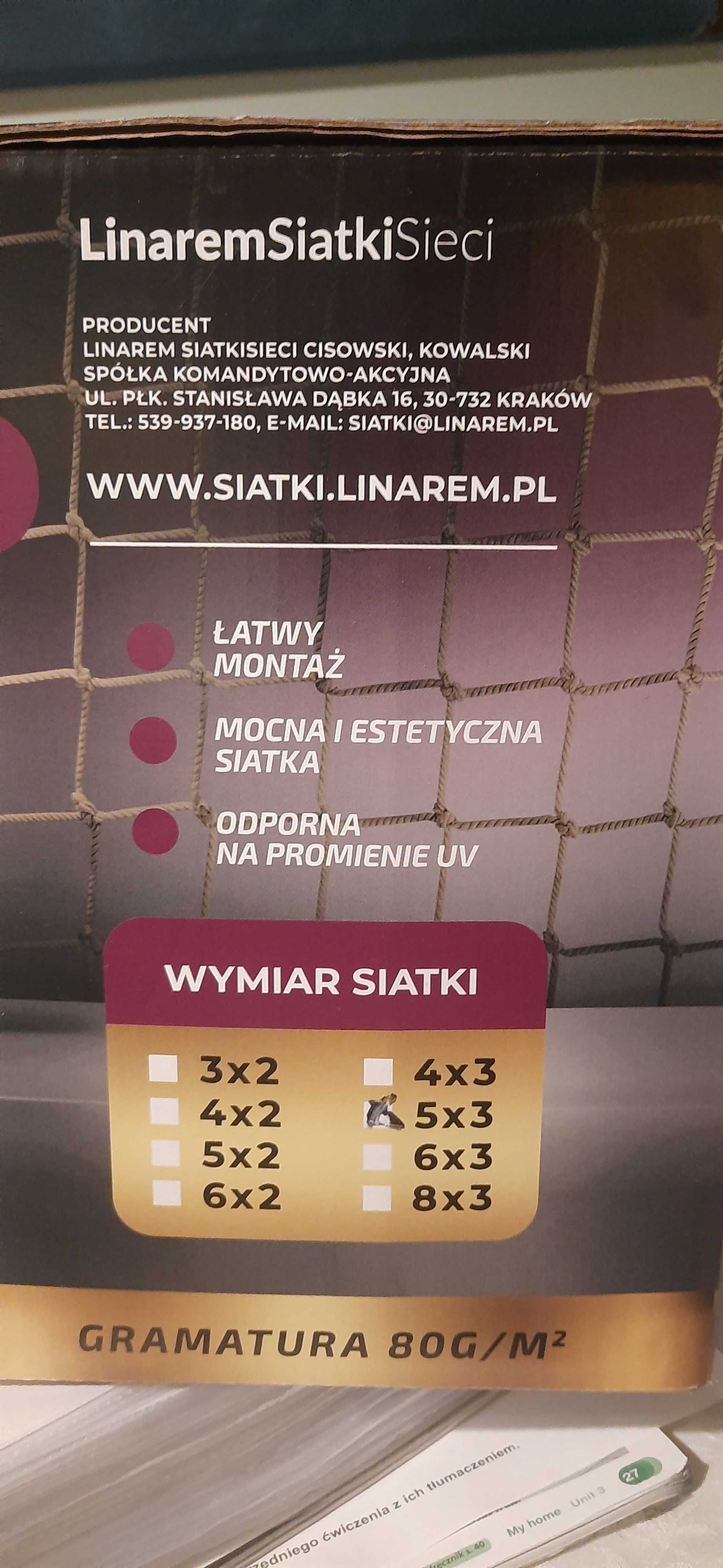 Siatka na balkon dla kota 5x3 m