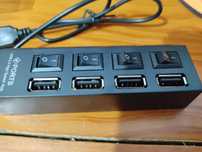 Hub com 4 portas usb com on/off individual - Aceito Troca