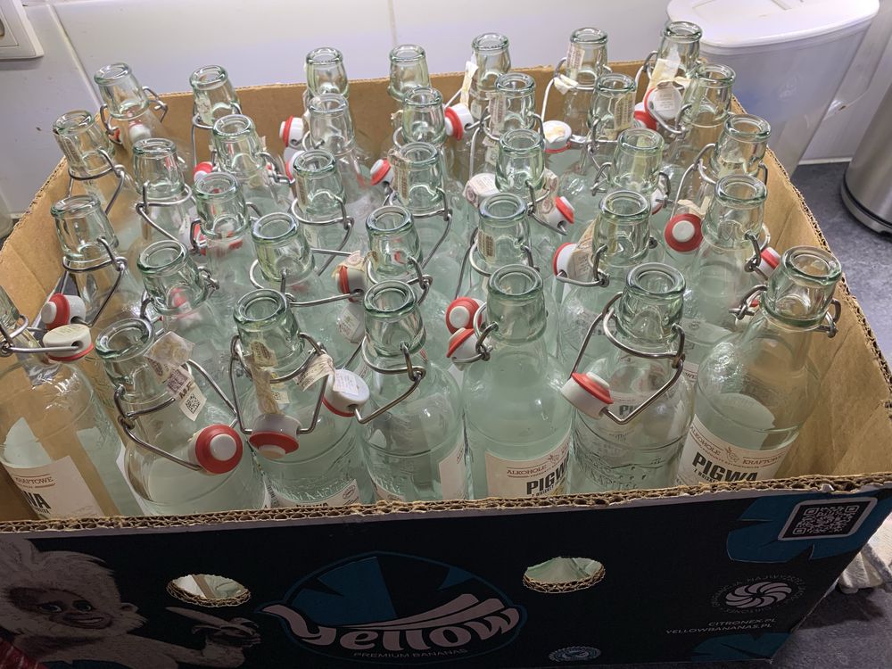Butelki z kapslem 0,5l po alkoholu kraftowym