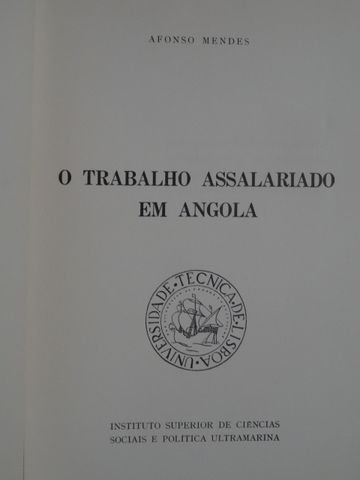 O Trabalho Assalariado em Angola de Afonso Mendes