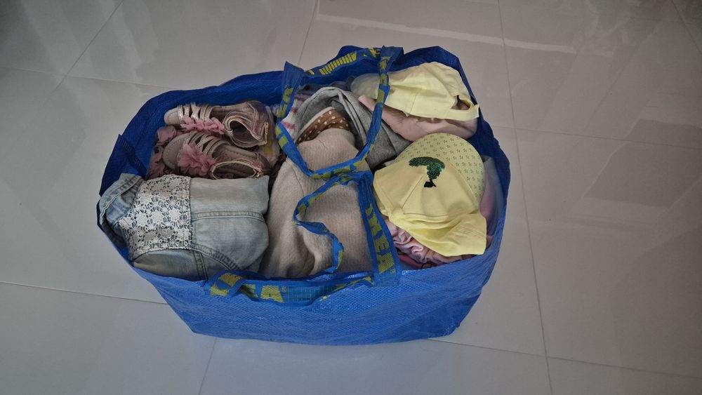 Torba paka ubrań dla dziewczynki 2 3 4 lata