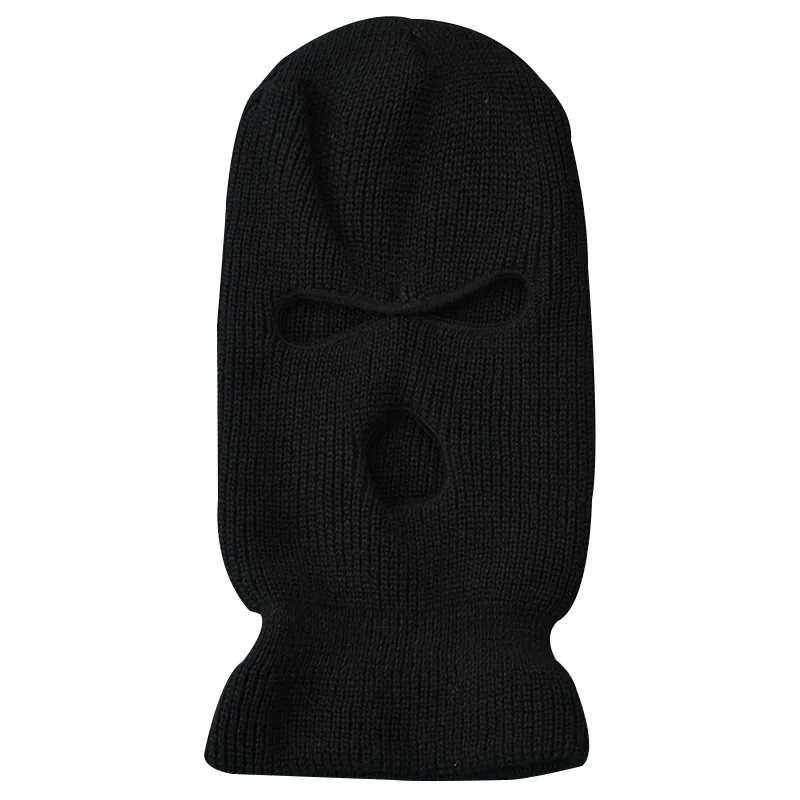 Kominiarka Balaclava Streetwear Czarna 3 Otwory