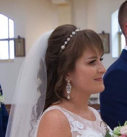 Biżuteria ślubna opaska na głowę