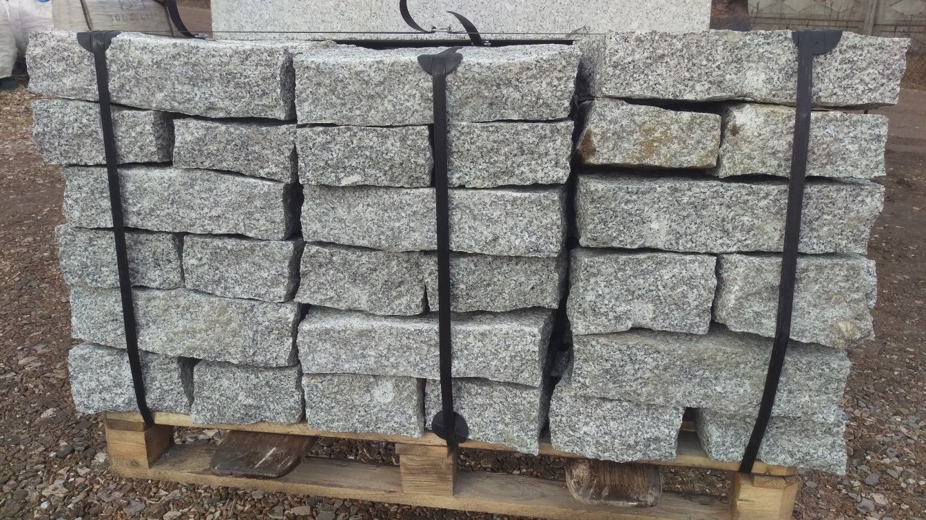 Kamień murowy granitowy, opornik, krawężnik 10x20x40 cm