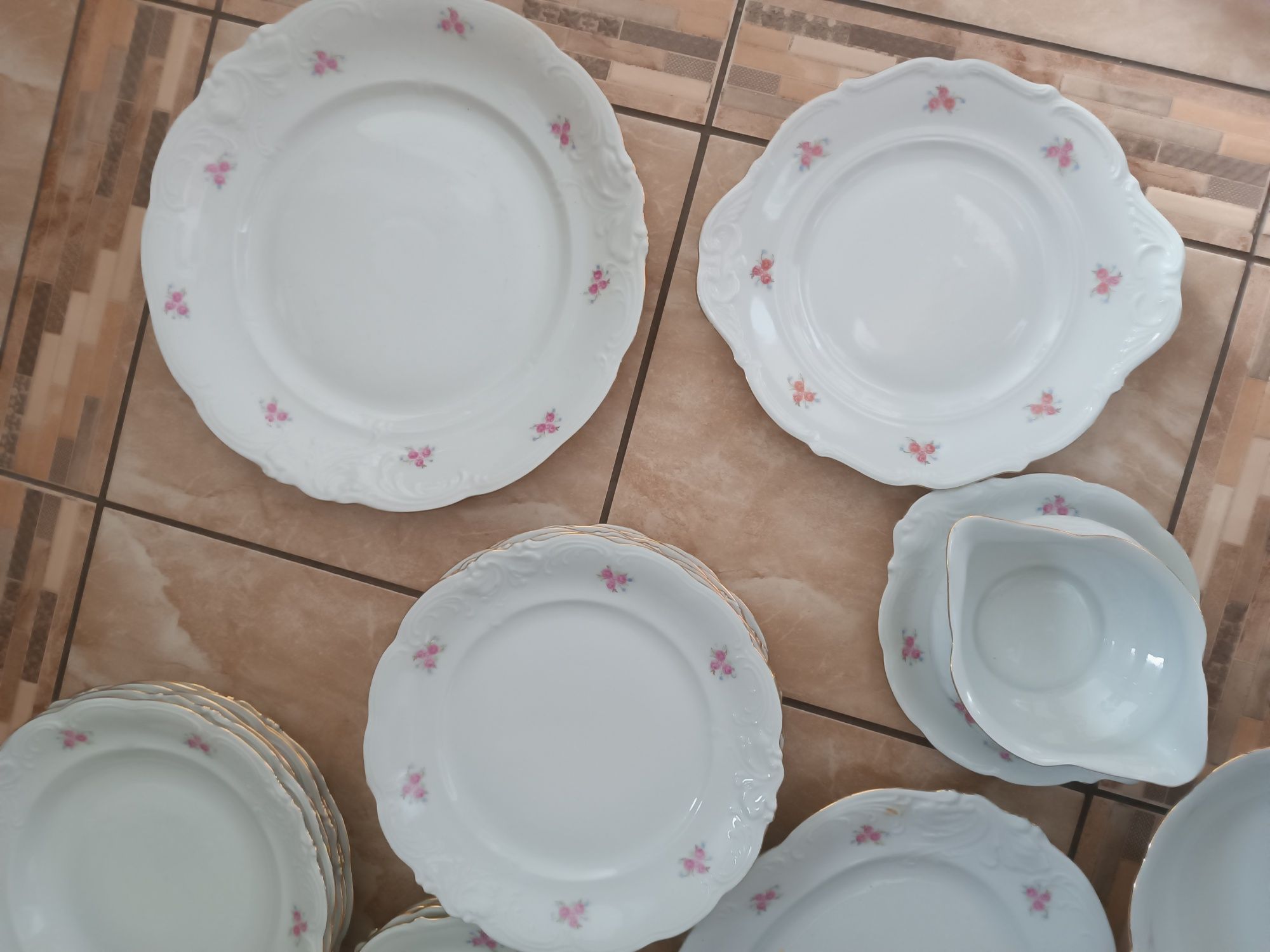 Zestaw obiadowy Porcelana Wałbrzych PRL