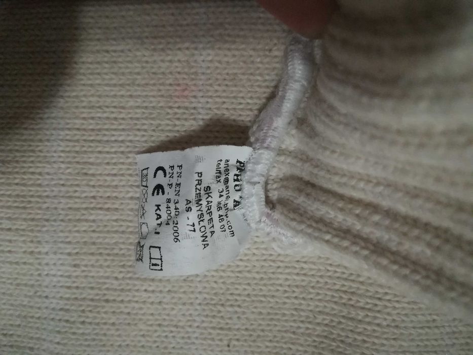 Skarpety BHP przemysłowe z bawełny As-77