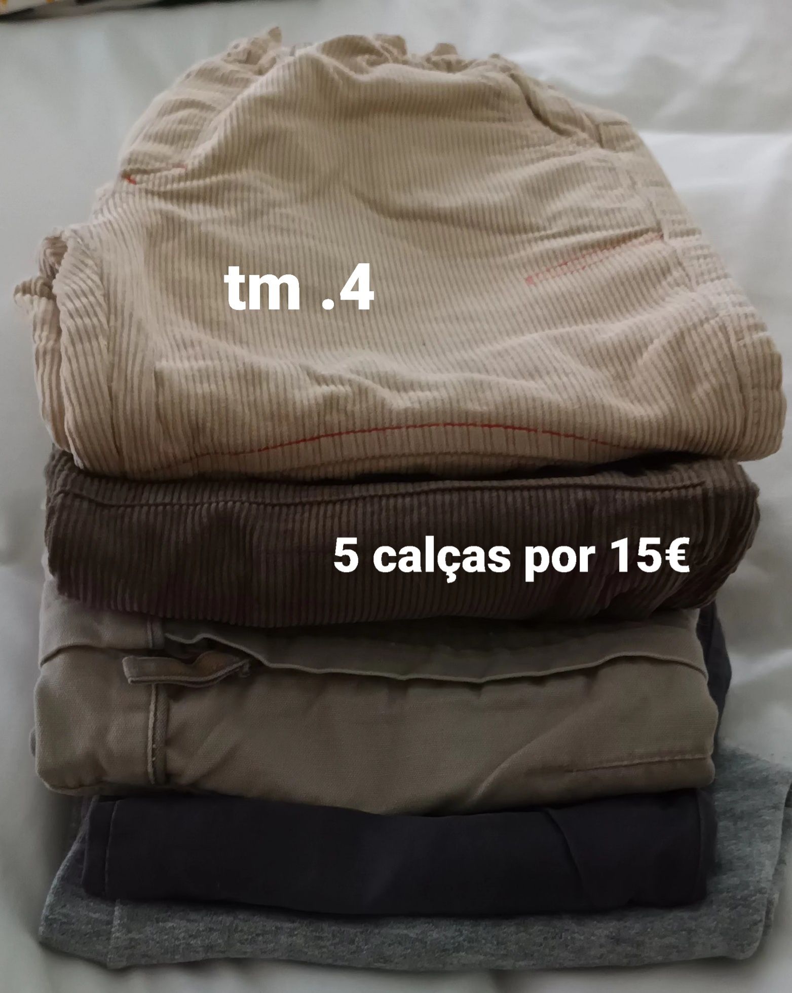 5 pares de calças