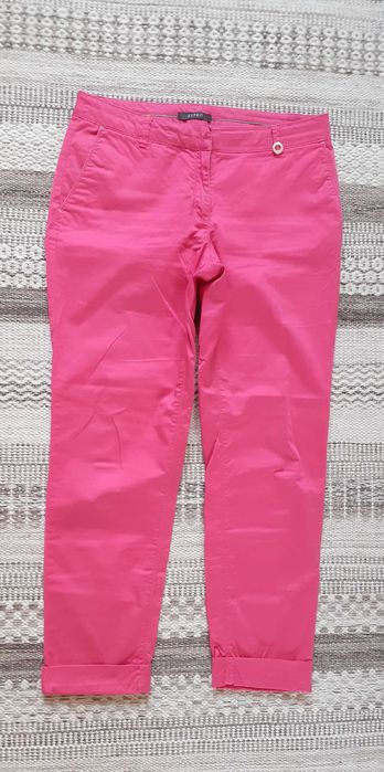 Różowe spodnie chino Esprit L 40