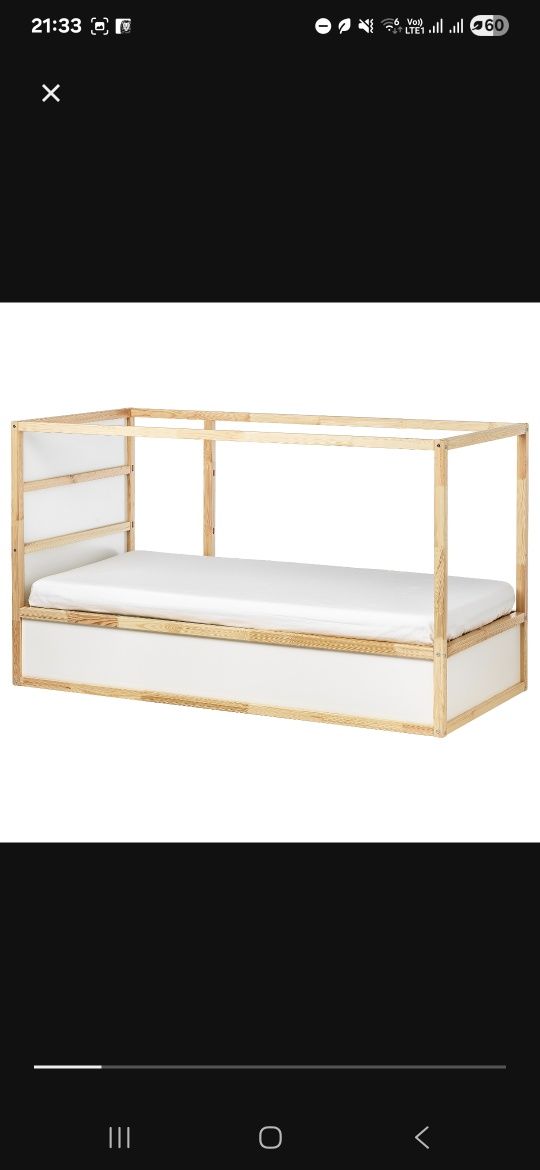 KURA łóżko dwustronne Ikea z materacem