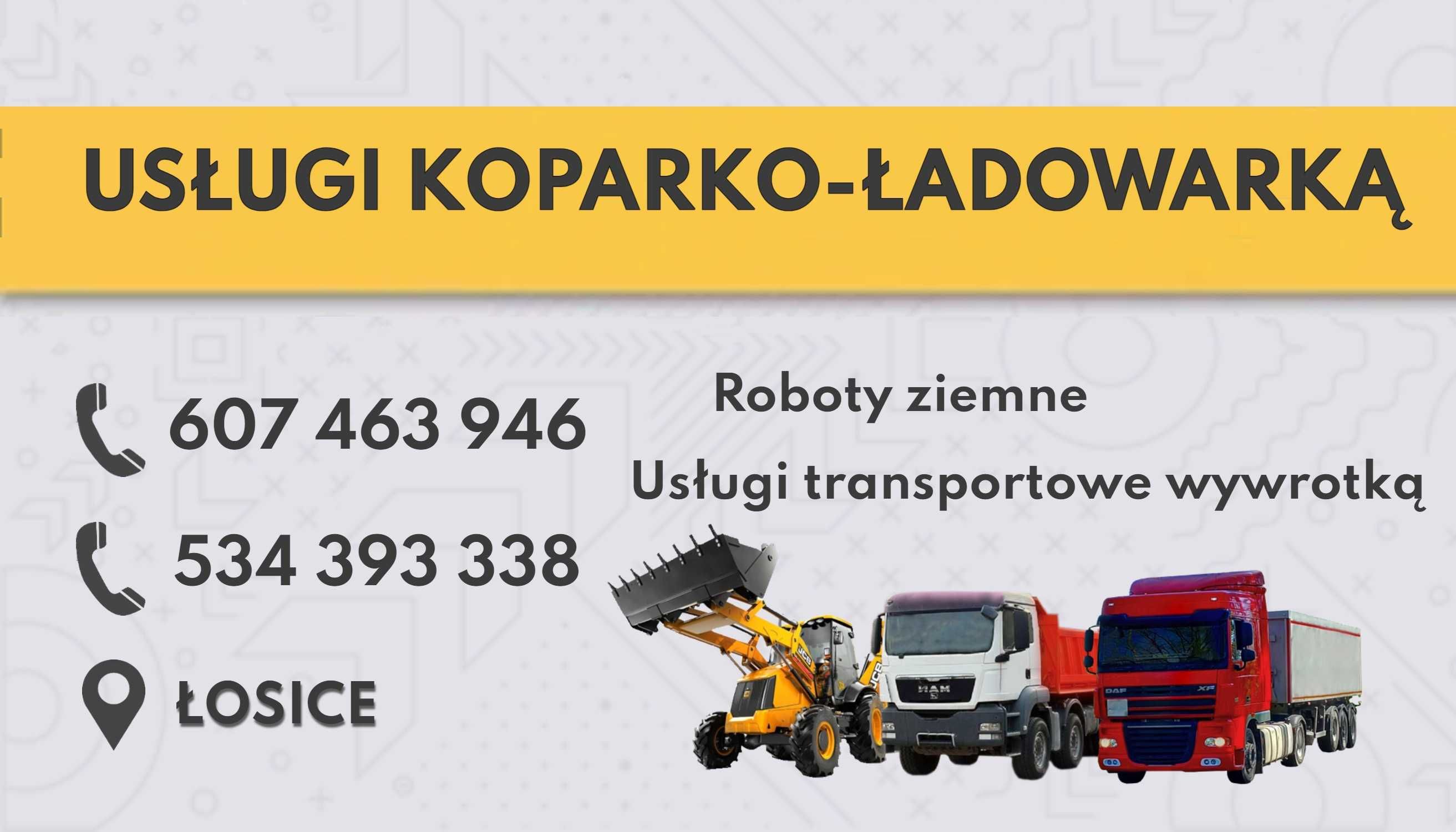 koparko-ładowarką koparka jcb 3cx wywrotka terenu fundamenty Piasek