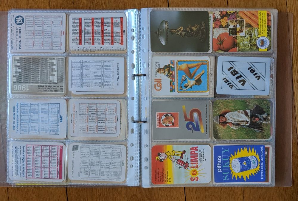 Colecção 300 calendários de bolso antigos