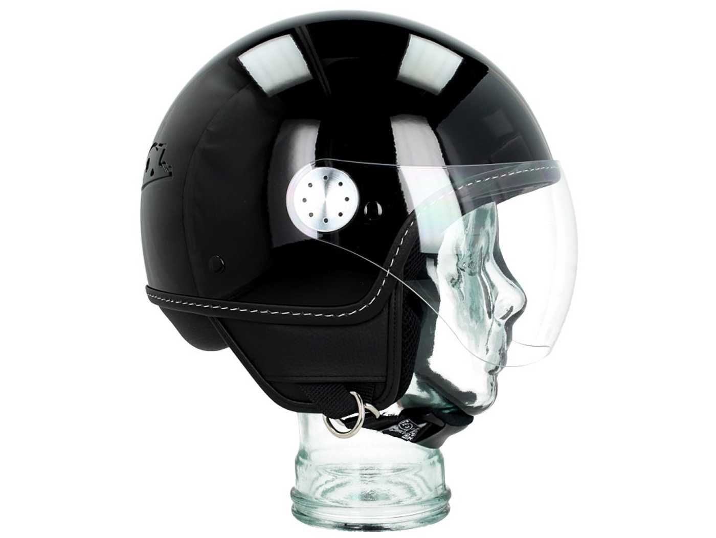 VESPA Kask Otwarty Visor 3.0 BLACK *NERO* Roz. L Oem.
