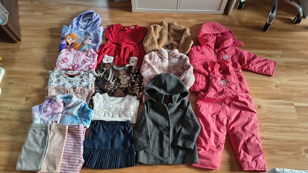 Ubranka jesień/zima dla dziewczynki r. 92/98