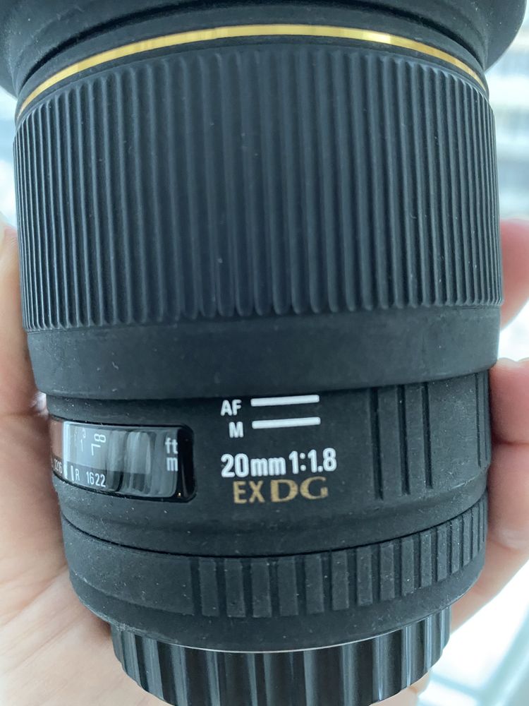 Ширококутовий Об‘єктив Sigma for Canon 20mm 1:1.8