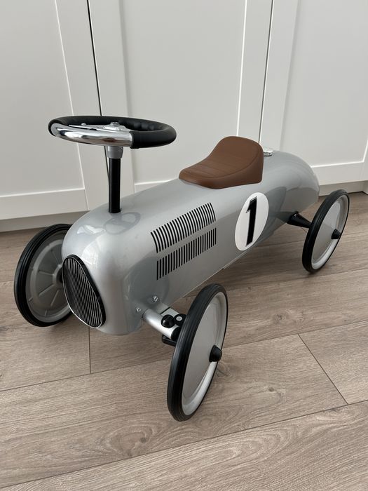Jeździk odpychacz metalowy Goki retro Formula 1