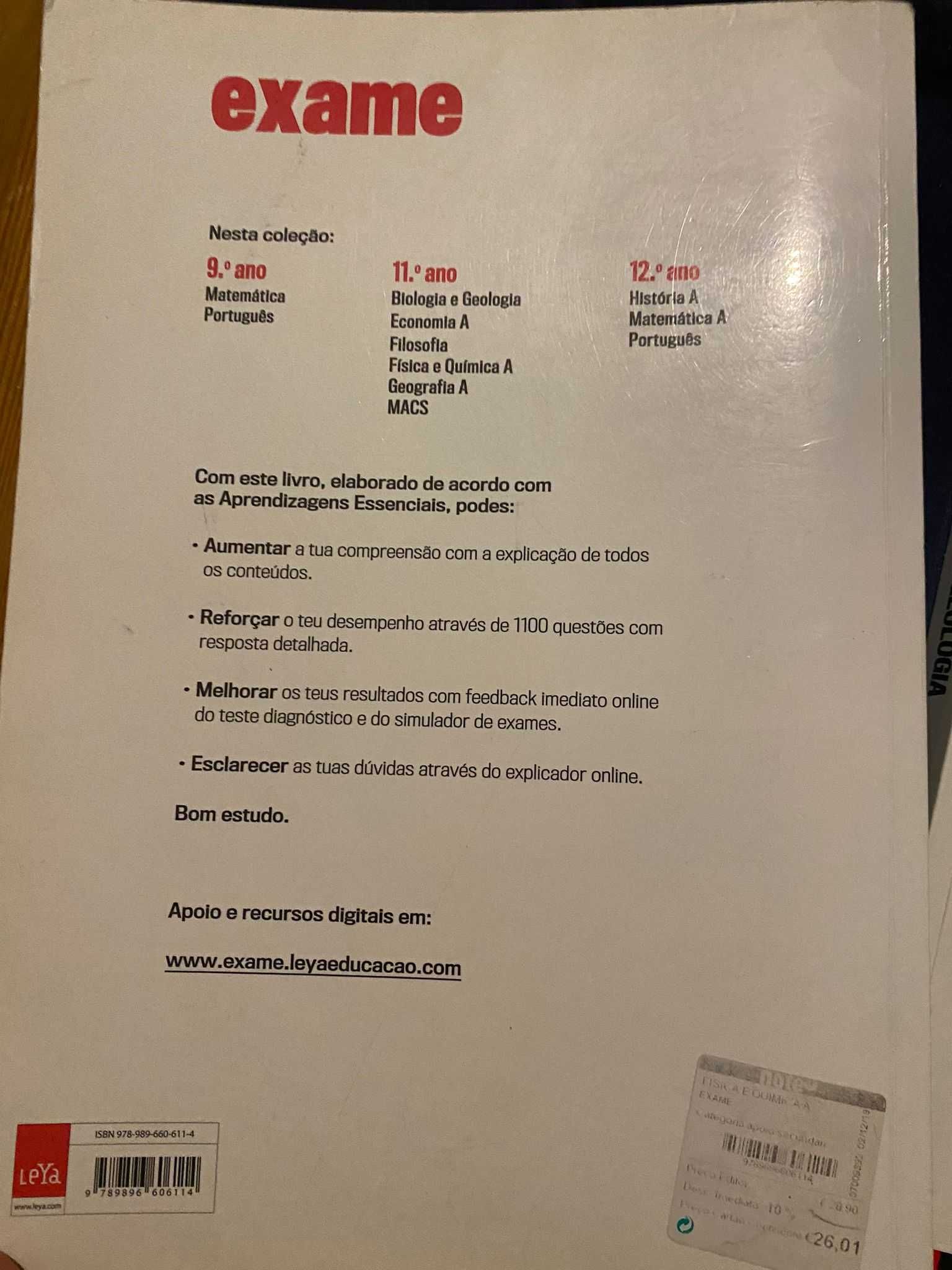 Preparar Exame Física e Química e/ou Biologia e Geologia 11º ano