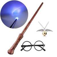 Гарри Поттер набор: волшебная палочка (звук, свет), очки, кулон снитч