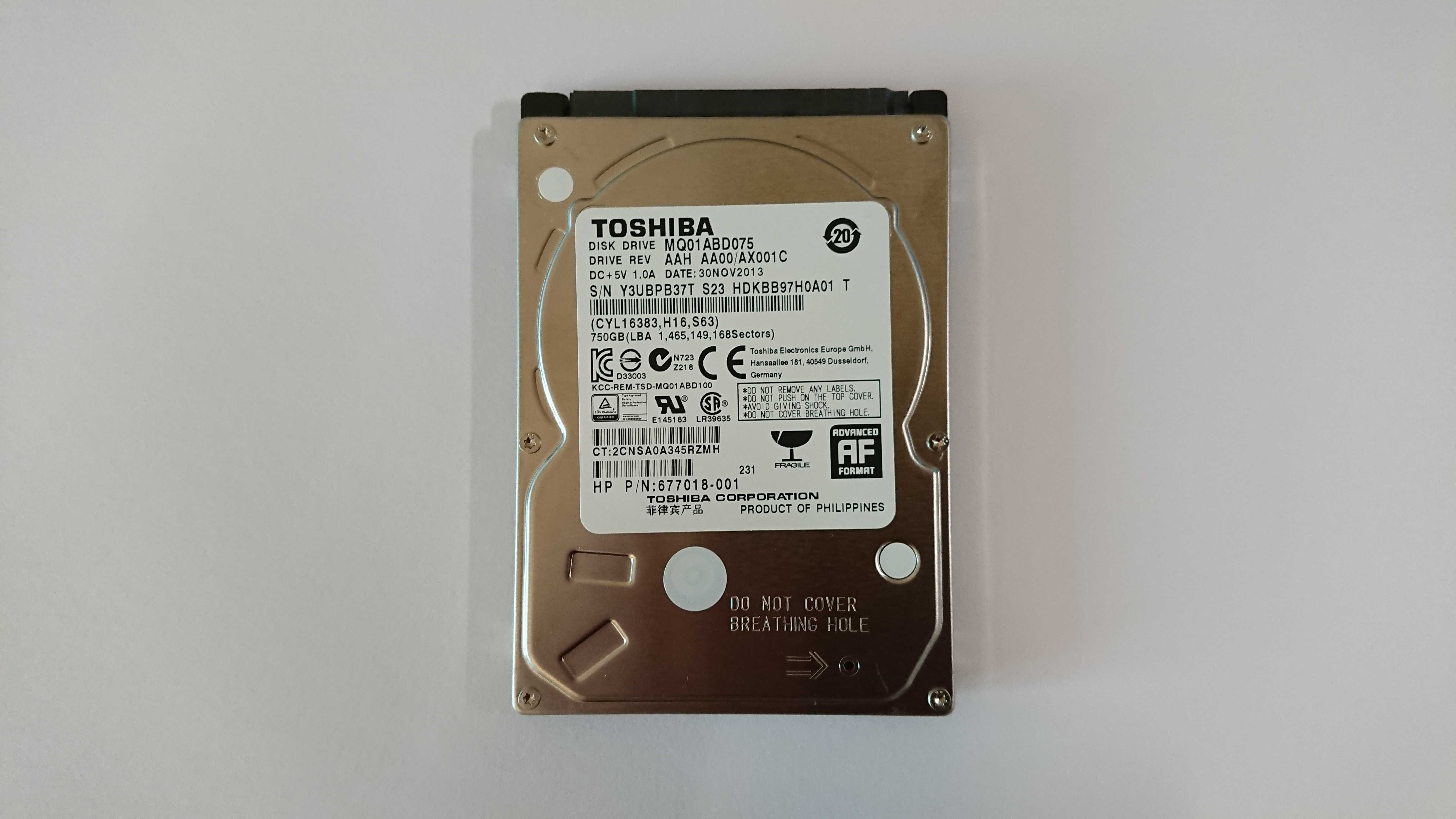 Жёсткий диск HDD Toshiba MQ01ABD075 750Gb, Seagate ST3160811AS  160Gb
