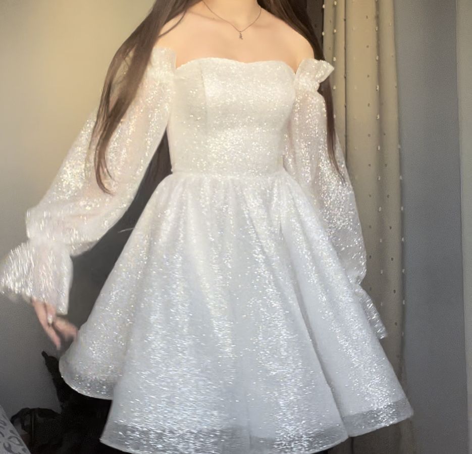 Біла вечірня/випускна сукня