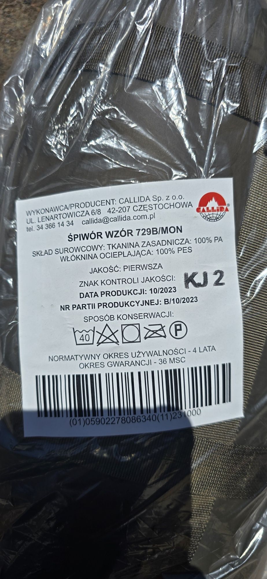 Śpiwór wojskowy  wz 729 B mon callida