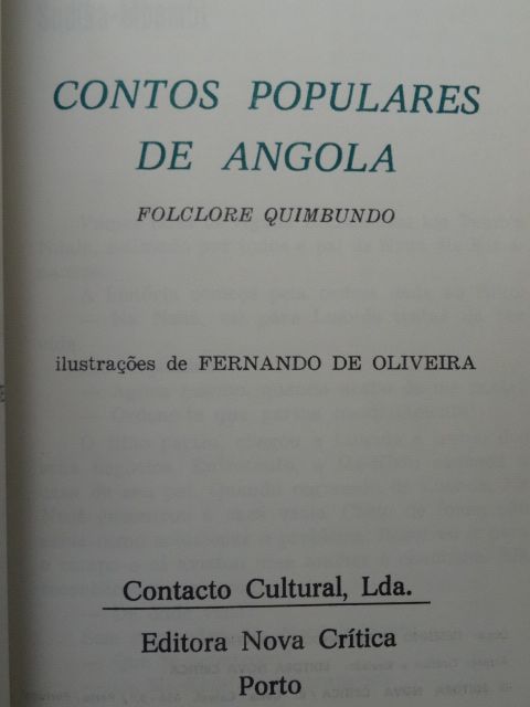 Contos Populares... de Fernando Oliveira - 4 Livros