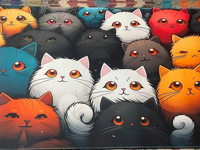 Podkładka pod mysz 90x40x2, Kotki sweet, cute, wielokolorowe