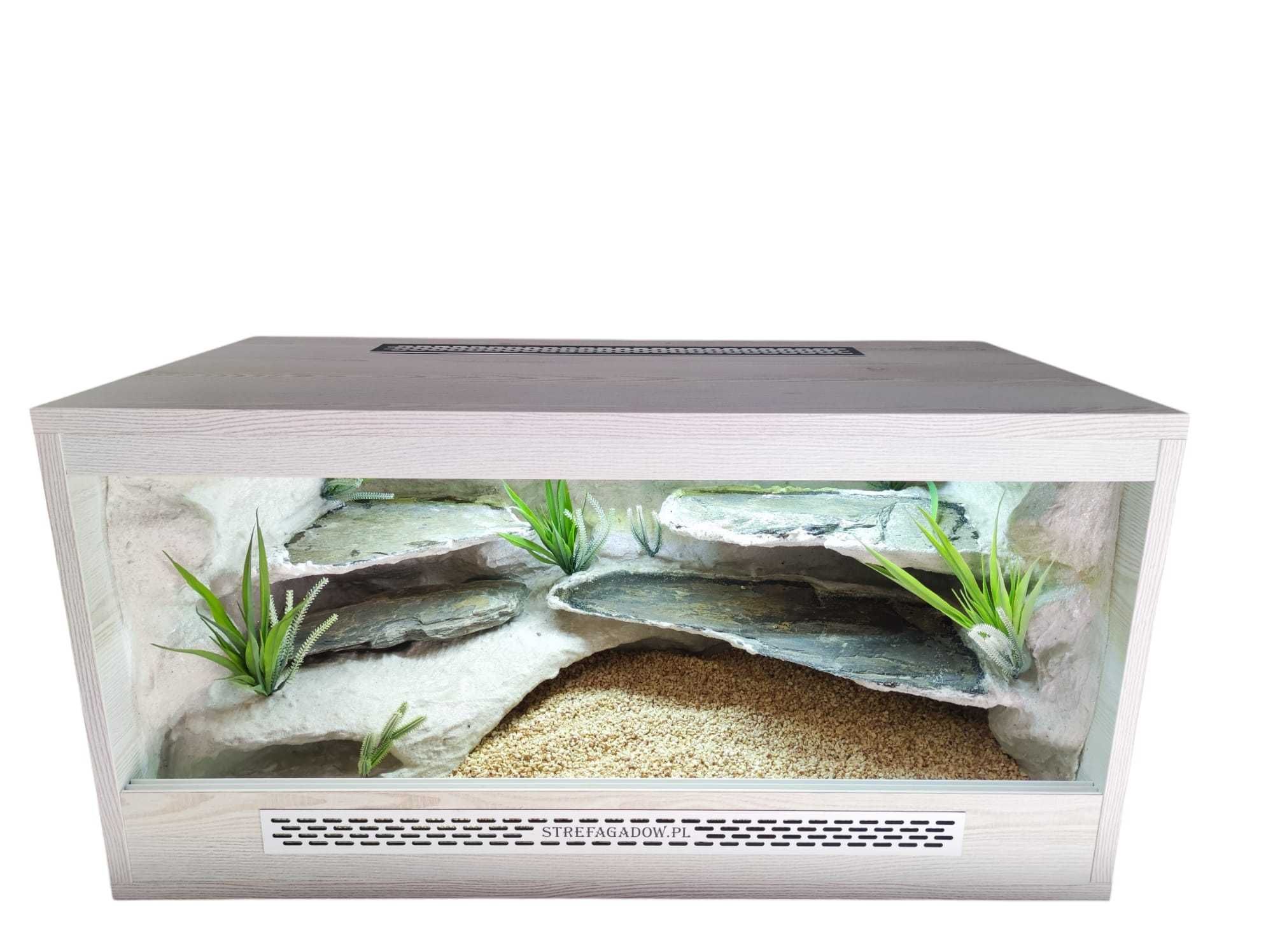 Terrarium pustynne nr693 80/40/40 dla gekona lamparciego DOSTĘPNE