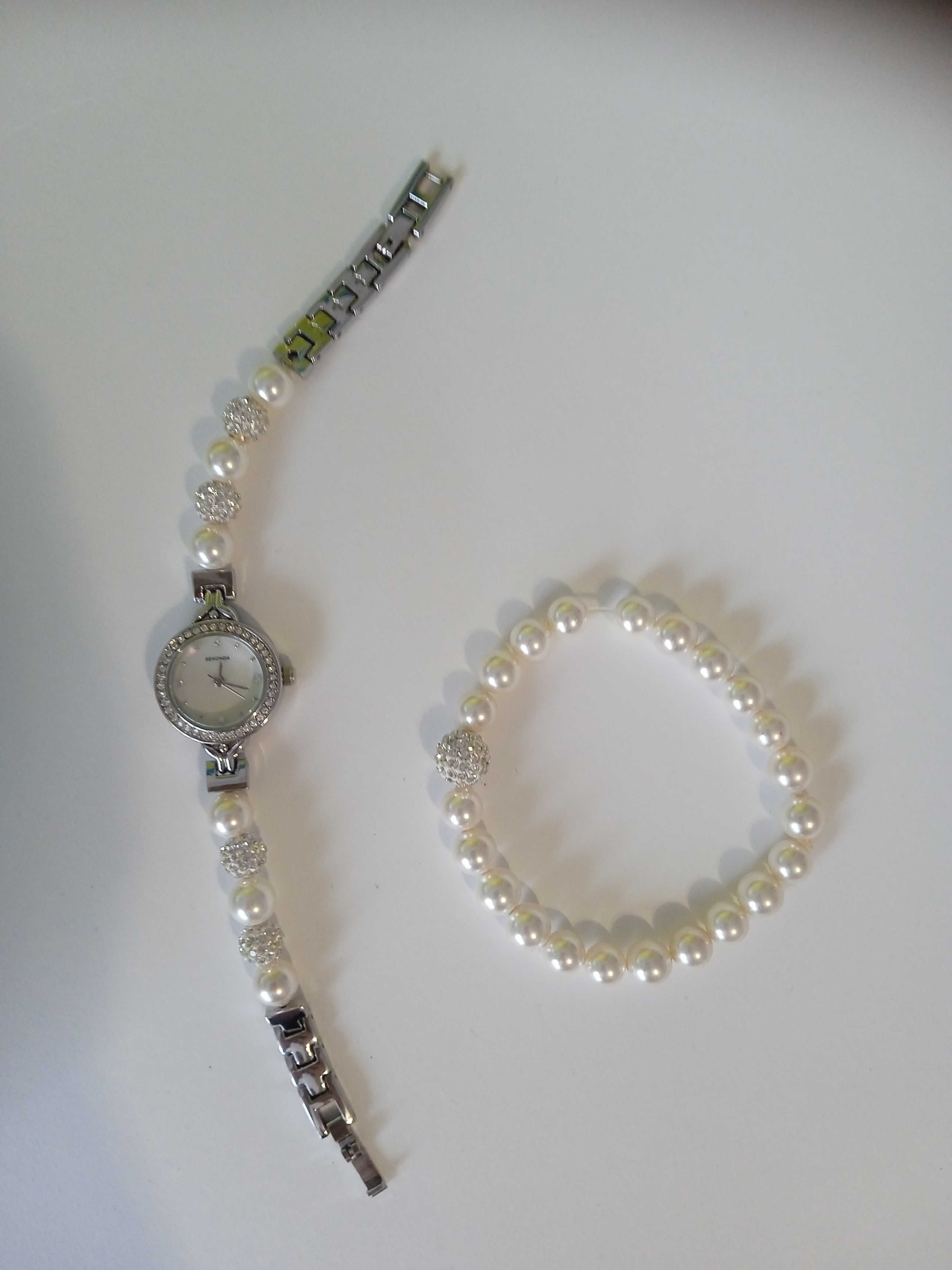 Komplet biżuterii zegarek bransoletka