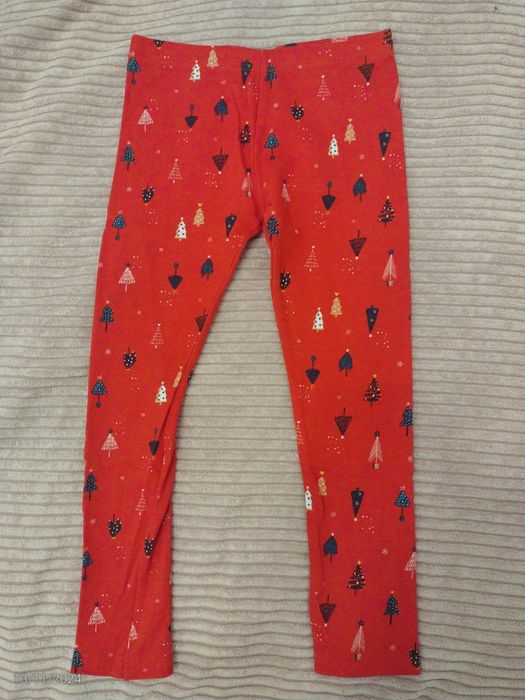 Legginsy świąteczne ocieplane 128