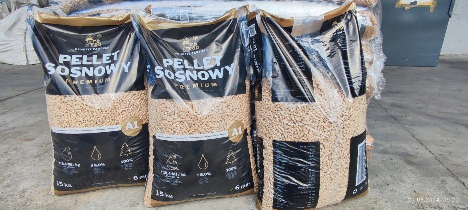 Pellet sosnowy ,  pellet norma jakości A1 , pellet drzewny , pelet