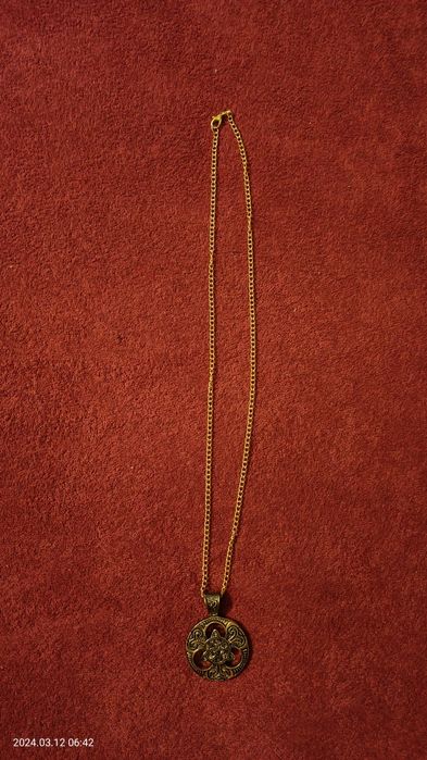 Naszyjnik męski w kolorze złotym Vintage