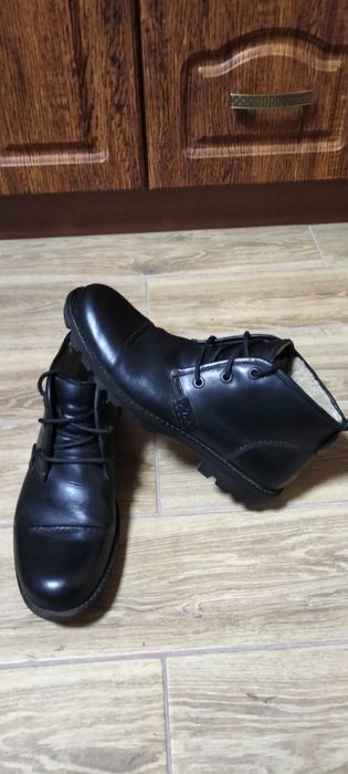 Мужские  зимние кожаные ботинки Clarks,р44из натуральной кожи