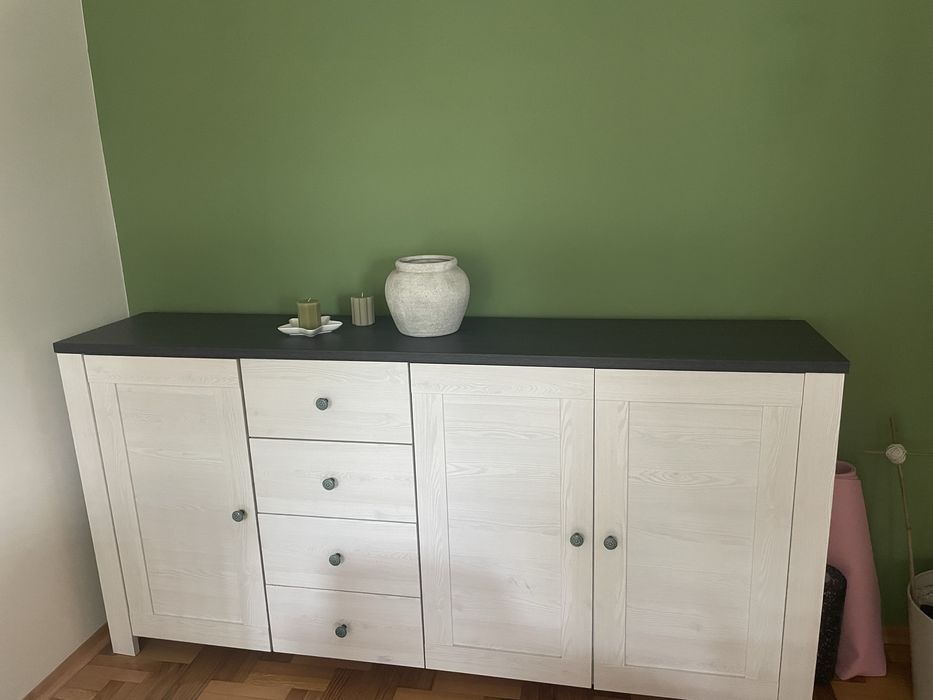 Komoda biało czarna